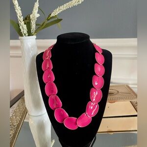 Talbots Fuchsia Enamel Link Necklace